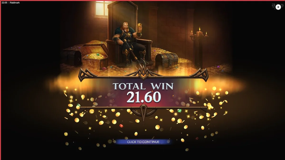 Raidmark slot game Viking theme interface